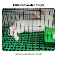 chew-resistant Perforated enclosure Floor Mat Easy to Clean Perforated Hutch perforated panel Non-Slip Pet Foot protector interconnectable Panels for small animal Owners, Indoors