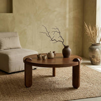 Round Coffee Table Minimalist Round Coffee Table Table Sculptural Furniture for Living Room, Lounge, Reading Corner