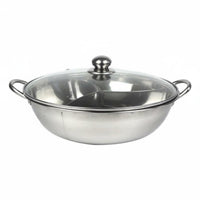 Double Handle 3-Section Hot Pot Fast Heat Conduction Kitchen Cookware for Family Gathering