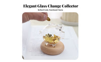 Glass Pig Piggy Bank Ideal Gift Pig Shaped Change Bank Decorative Clear Glass Savings Jar for Kids, Infants, Nursery, Desktop