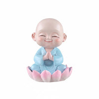 Monk Statue Resin Meditative Craft Monk Figurine Compact Size Buddhist Decor Statue for Desktop