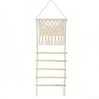 Wall-Mounted Hanging Organizer with Net for Hair Clips and Children's Items, 6 Layers, Cotton, Modern Simple Style