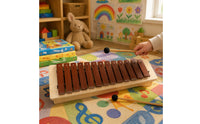Xylophone with Mallets 13-Tone Wooden Xylophone Detachable Percussion Instrument for Beginners, Students, Music Lessons, Classroom
