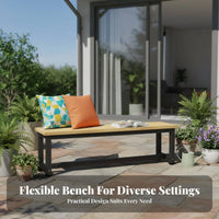 Multi-Functional Low Backless Bench Versatile Use Rectangular Frame Bench Space-Saving Design Changing Stool Stable Structure for Business Owners, Apartment Dwellers, Shopping Mall, Retail Shop, Rest Area, Entryway