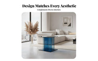 Modern Design periodical Rack Table Minimalist & aesthetic Wavy Acrylic table Multi-Functional Nightstand Transparent Look for Readers, Apartment Dwellers, homeowners, Living Room, Bedroom, Home Office, Study