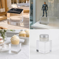 Clear Acrylic Display Blocks for Cosmetics, Jewelry & Retail