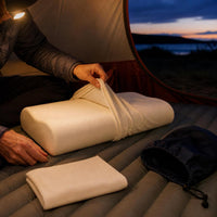 Portable Outdoor Camping Pillow with Bamboo Charcoal Core for Travel, Tent, Sleeping Bag, Office Nap, Neck Support