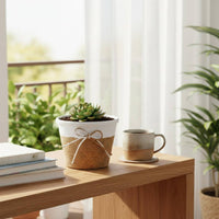 Paper Rope Flower Pot Waterproof Liner Paper Rope Planter Woven Flower Pot Natural Design Woven Plant Basket Multi-Use