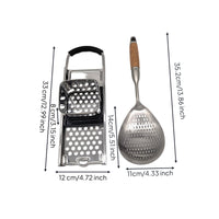 2 Pieces Spaetzle Maker Set Rust-Resistant Pastry Press and Colander Dishwasher Empanada Maker for Home Cooks