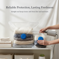 Vacuum Compression Storage Bags for Clothes and Bedding, Thickened Transparent Space Saver Bags for Travel and Home