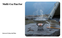 Stainless Steel Folding Skillet Easy to Clean Stainless Steel Camping Skillet Even Heat Distribution Foldable Handle Frying Pan for Campers, Picnic
