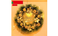 Festive Christmas Wreath Pre-Decorated Artificial Fir Wreath Versatile Decoration Merry Christmas Door Hanger Dense and Full for Business Owners, Mantel Display