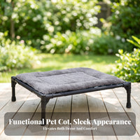 Oxford Cloth Foldable Pet Cot Easy to Clean Elevated Pet Bed Non-Slip Feet Folding Dog Bed Heavy Duty