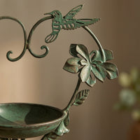 Heart Bird Feeder Decorative Hanging Bird Feeder Antique Green Rustic for Gardeners, Garden, Yard