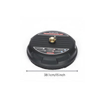 Quick Connect Design 15 Inch Pressure Washer Surface Cleaner Twin Rotating Jets Rotary Surface Cleaner Dense Bristle Skirt Pressure Washer Floor Scrubber Heavy-Duty for Sidewalk, Deck