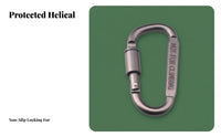 Multi-Purpose D-Shaped Screw-Gate Carabiner Lightweight Locking DD-Clip Long-Lasting Outdoor Hardware Wear-Resistant for Campers, Backpackers, Travelers, Camping, Backpack, Backpacking, Everyday Carry