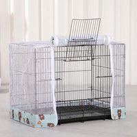 Pet Cage Cover with Ventilation Net Cover, Breathable Mesh Material with Patterned Trim, Dustproof Cage Cover for Indoor Outdoor Use, Cover