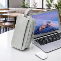 Large Cable Organiser Bag, Waterproof Pouch for Cables, Portable Electronics Organiser, Polyester Travel Accessory Storage with Zipper