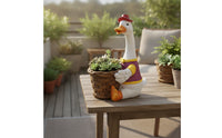 Duck Planter Woven Planter with Basket Whimsical Duck Flowerpot for Interior Decorators