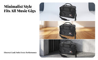 Oxford Cloth Black Drum Pedal Bag Detachable Shoulder Strap Padded Drum Pedal Case Zippered