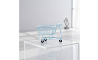 Realistic Simulation Mini Shopping Cart Toy Creative Design Three-Wheel Toy Trolley Multi-Functional Household Accessory for Playroom