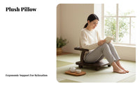 With Armrests Japanese Legless Chair spinal Support Legless Armchair adaptable Use spinalrest Seat Minimalist Design for Meditators, Work from Home Professionals, Students, floor mat Room, Bay casement, Floor, Bedroom