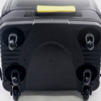 Reinforced Base Wheeled Golf Travel Bag Black Rolling Golf Travel Bag Geometric Pattern Sports Luggage