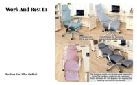 Ergonomic Design High-Back Reclining Chair with Footrest 360° Swivel Reclining Task Chair with Footrest Adjustable Support Office Furniture Reclines up to 165 Degrees for Work-from-Home Workers, Students, Gamers, Restping, Gaming, Studying, Workplace