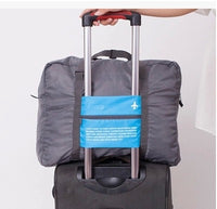 Korean Style Foldable Waterproof Nylon Travel Duffel Bag with Trolley Sleeve