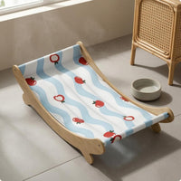 Cooling Lounge Bed Raised Hammock Pet Bed Slung Pet Chair Textile Surface Elevated Feline Lounge Breathable for Pets