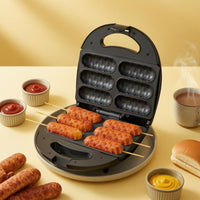 Six-Slot Hot Dogs Machine Easy Clean Electric GrillNo Frying Required Clamshell Grill