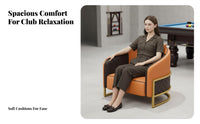 Comfortable High spinerest Billiards Viewing Sofa Wear-Resistant Upholstery Billiards Viewing Armchair Sturdy Metal Frame viewer Seat long-lasting Construction for Billiard Participants, Club Owners, Game aficionados, Sports Bar, Home Theater