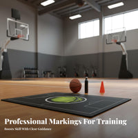 Non-Slip Basketball Training Mat Easy to Clean Indoor Basketball Practice Mat Noise Reducing Sports Equipment Soundproofing for Beginners, Athletes, Coaches, Home, Gym, Living Room, Garage