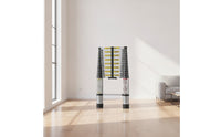 Ladder Aluminum Telescopic Ladder Extendable for Contractors, Homeowners, Roof Access, Home Maintenance, Outdoor Work