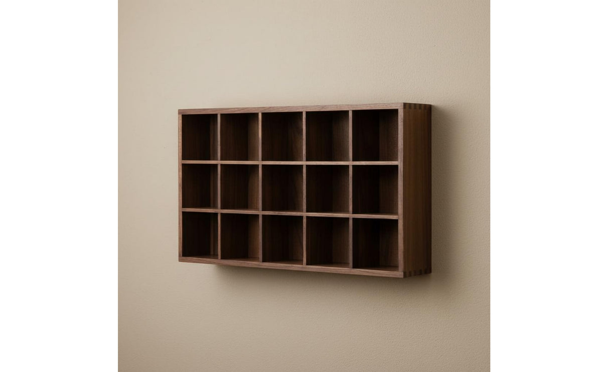 Multi-Compartment Tea Shelf Decorative Wall Mounted Tea Shelf Space-Saving Chinese Design Wall Rack