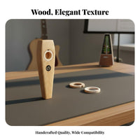 Replaceable Membrane Kazoo Musical Instrument Easy to Play Wooden Kazoo Lightweight & Portable for Beginners, Musicians, Performance, Party