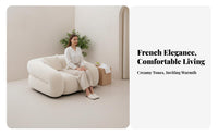 Plush Sectional Sofa Cumulus-inspiredLike Comfort Sectional Sectional with Chaise Soft Textured Textile Living Room Couch for Lounge Area, Spa Lounge