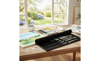 Travel-Friendly 22 Slot Brush Pouch Space-Saving Canvas Paint Brush Roll Lightweight and Compact Roll-up Paintbrush Holder Large Capacity for Artists, Painters, Outdoor Painting