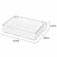 Under Desk Storage, Slide Out Under Desk Storage, Transparent 18L Desk Drawers for Home Office Polymer Organiser