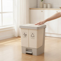 Plastic Trash Can with Foot Pedal Touchless Trash Can with Lid Easy to Clean Pedal Bin Hygienic for Kitchen