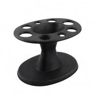 Circular Slots Salon Hair Tool Rack Pedestal Style Hairdressing Organizer Wide Base Round Tray Tool Holder Matte Finish for Hairdressers