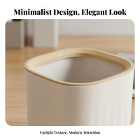 Desktop Trash Can Pressure Loop Design Desktop Wastebasket Small Office Paper Basket Space-Saving Size Countertop Trash Bin