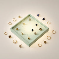 Square Jewelry Display Tray Raised Rim Band Holder Display Tray Matte
