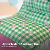 Creative Design checkered Block Armchair Comfortable Seating Lounge Chair Deep Seat Home Furnishing dense Foam Filling for Apartment Dwellers, Students, Young Adults, Living Room, Bedroom, Study