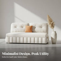 Two-PurposeUse Armless Fold-foldable Couch Foldable Design Fold-foldable Guest Bed Space-Saving transformable Seating Minimalist design for Apartment Dwellers, Students, Homeowners, Living Room, Small Spaces, Bedroom, Office