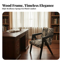 durable Wood Frame Single study Armchair mid-centurymid-century-era Modern Design V-Leg Cane Chair Ergonomic Lounge Seat Sturdy Construction for Readers, Adults, Homeowners, Study Room, Bedroom, Home Office