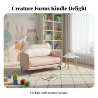 Kid-Sized cumulusShaped Mini Sofa Cartoon aesthetic children's Furniture Soft and Comfy kids' Couch Modern Look for Toddlers, Parents, Playroom, Bedroom, perusing Corner, Living Room