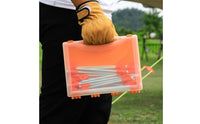 20 Pieces Tent Stake Kit with Case Flat Head Steel Tent Stakes with Puller Strong Ground Anchors for Campers, Backpackers, Camping, Beach, Backyard