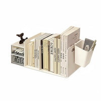 Space Saving unified Pen and Book Stand Reduces Clutter Multi-Compartment Statiintegratedry Holder Large Capacity Desktop Organizer interchangeable Design for Students, educators, Artists, Desk, Dorm Room, School, Classroom