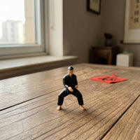 Kung Fu Figure 1/64 Scale Combat Artist Figure Highly-Detailed for Diorama Builders, Dioramas, Desktop Display
